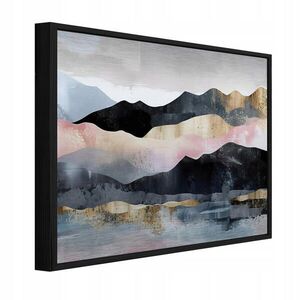 Wallarena ZARÁMOVANÉ obrazy horská krajina černá 150x100 cm obraz
