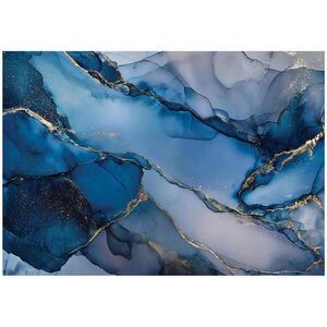 Wallarena FOTOTAPETA Mramor Glamour Blue 300x210 cm obraz