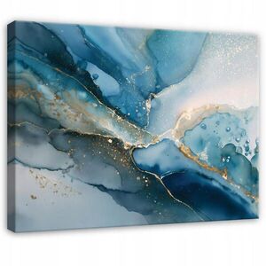 Wallarena OBRAZ na plátně Mramorová textura modrá 100x70 cm obraz