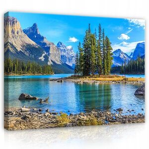 Wallarena PLÁTNO Příroda Hory Jezero 100x70 obraz