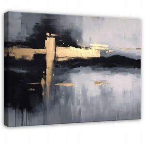 Wallarena OBRAZ na plátně Abstraktní mramor černý 60x40 cm obraz
