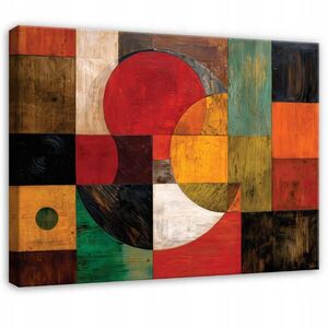 Wallarena ABSTRAKTNÍ obraz na plátně ve stylu art deco oranžový 60x40 cm obraz