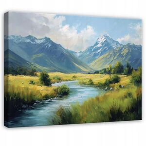 Wallarena OBRAZ na plátně Krajina Hory Zelené 60x40 cm obraz