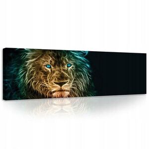 Wallarena OBRAZY Lev Abstraktní Moderní Obývací pokoj Ložnice 145x45 obraz