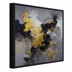 Wallarena ZARÁMOVANÉ abstraktní mramorové černé obrazy 30x30 cm obraz