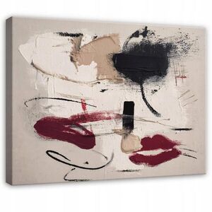 Wallarena OBRAZ NA PLÁTNĚ Abstract Morceau Beige 100x70 cm obraz