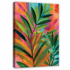 Wallarena OBRAZ na plátně listy abstraktní zelené 80x120 cm obraz