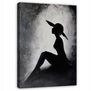 Wallarena PLÁTNOVÝ obraz paní Morceauové černý 70x100 cm obraz