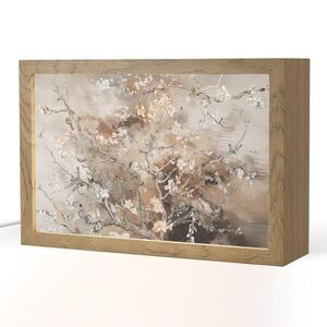 OnlyWow STOLNÍ LAMPA Mandlový květ - Umění - Van Gogh - Béžová - Abstraktní 30x20 cm obraz
