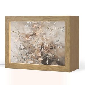 OnlyWow STOLNÍ LAMPA Mandlový květ - Umění - Van Gogh - Béžová - Abstraktní 20x15 cm obraz