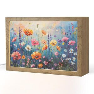 OnlyWow STOLNÍ LAMPA Květiny - Příroda - Akvarel - Umění 30x20 cm obraz
