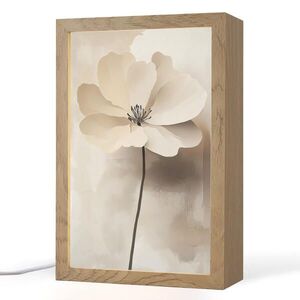 OnlyWow STOLNÍ LAMPA Květina - béžová - barva - stín 20x30 cm obraz