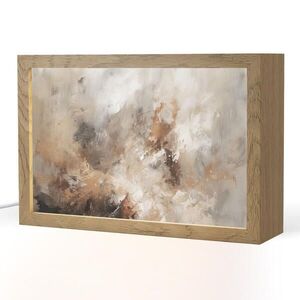 OnlyWow STOLNÍ LAMPA Barva - abstraktní - béžová - umění 30x20 cm obraz