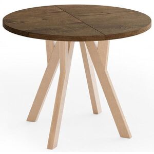 WFL GROUP ESSTISCH Avero runder ausziehbarer, Schwarz 100-140/100/77 cm obraz