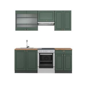 Vicco KUCHYŇSKÝ KOUT Fame-Line Zeleno-zlatá Country House/Anthracite 200 cm , PD Dub obraz