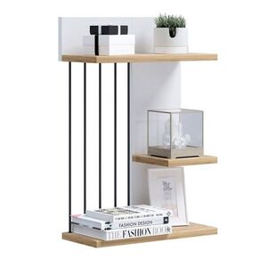 Livetastic NÁSTĚNNÁ POLICE, bílá, barvy dubu, 40/60/19 cm obraz