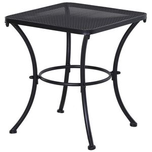 Modfu ZAHRADNÍ odkládací stolek z kovu 45x45x50 cm černý se síťovanou deskou pro balkon a terasu obraz