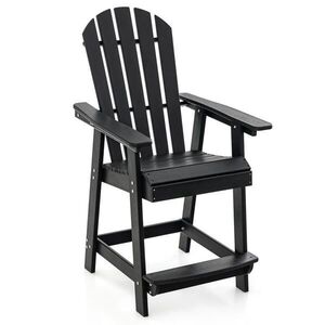 COSTWAY ŽIDLE vysoká Adirondack černá obraz