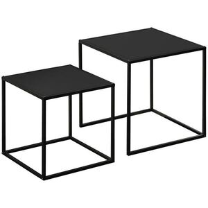 Redom KONFERENČNÍ stolek 40/40/40 cm, sada 2 ks, moderní design, ocelová konstrukce, černá obraz
