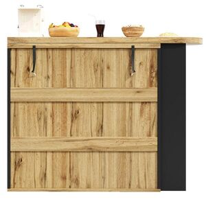 Redom ROZKLÁDACÍ jídelní stůl 138-220/39/105 cm s úložným prostorem, dvěma zásuvkami a policemi, Dřevo obraz
