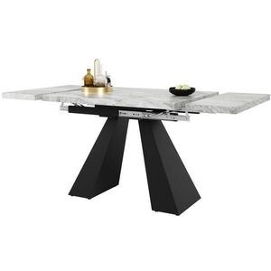 OKWISH JÍDELNÍ stůl 99-159/74/77 cm černo-šedý z MDF a kovu s rozkládací deskou obraz