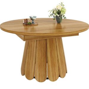 OKWISH JÍDELNÍ stůl 118(158)/118/76, 8 cm hnědý z MDF a kovu rozkládací obraz