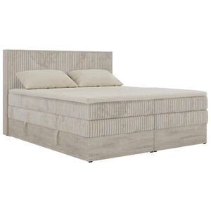MKS POSTEL BOXSPRING NORDIC KING 200/200 - Béžová Manšestr - Topper T25 - H4 obraz