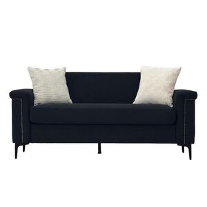 Redom POHOVKA 172/72/82 cm, 2místná, skandinávský design, masivní dřevo a kovové nohy, Černá obraz