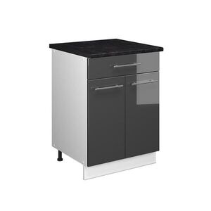 Vicco SPODNÍ SKŘÍŇKA PRO DŘEZ/VARNOU DESKU Fame-Line, Antracitový vysoký lesk/Bílá, 60 cm se zásuvkou, PD Antracit obraz