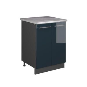 Vicco SKŘÍŇKA POD DŘEZ Fame-Line, Tmavě modrá s vysokým leskem/Antracit, 60 cm obraz