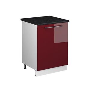 Vicco SPODNÍ SKŘÍŇKA KUCHYŇSKÉ LINKY Fame-Line, Bordó červená vysoký lesk/Bílá, 60 cm 1 dvířka s pracovní deskou obraz