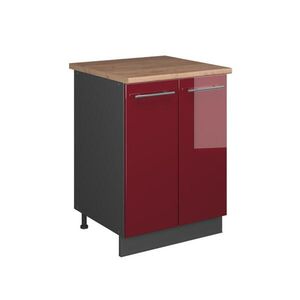 Vicco SKŘÍŇKA POD DŘEZ Fame-Line, Bordó červená vysoký lesk/Antracit, 60 cm obraz