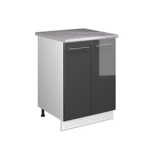Vicco SKŘÍŇKA POD DŘEZ Fame-Line, Antracitový vysoký lesk/Bílá, 60 cm obraz