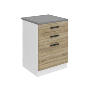 B BELINI GROUP KUCHYŇSKÁ SPODNÍ SKŘÍŇKA 60 cm SDSZ, s pracovní deskou, se zásuvkami, Dub Sonoma obraz