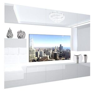 B BELINI GROUP OBÝVACÍ STĚNA s LED TV skříňka Bílá obraz