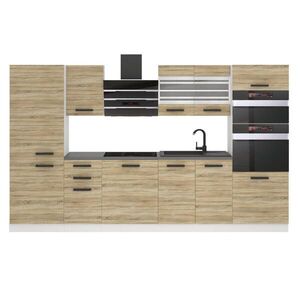 B BELINI GROUP KUCHYŇSKÁ LINKA Mila 300 cm, s pracovními deskami, Dub Sonoma obraz