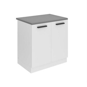 B BELINI GROUP SKŘÍŇKA POD DŘEZ 80 cm SDZ, s pracovní deskou, s 2 dvířky, Bílá matná obraz