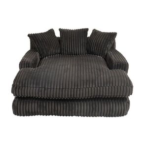 Redom LENOŠKA 125/155/63 cm se 3 polštáři a ergonomickým designem z manšestru, Černá obraz