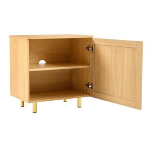Modfu SKŘÍŇKA z MDF 60x63x40 cm přírodní s ratanovým výpletem a úložnou policí obraz