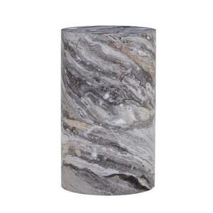 Redom ODKLÁDACÍ stolek 30/30/55 cm z MDF s deskou v šedém mramorovém dekoru, Šedá obraz