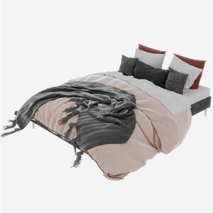 Redom ČALOUNĚNÁ postel 160/200 cm s moderním minimalistickým designem, potahem z Dutch velvet a nízkou konstrukcí, Šedá obraz