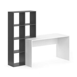Vicco PSACÍ STŮL Mara Bílá/antracitová 166.8 x 59 cm obraz