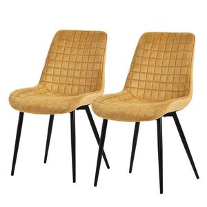 ML-DESIGN JÍDELNÍŽIDLA 2KS SET Hořčičně žlutý samet obraz