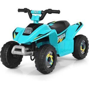 COSTWAY DĚTSKÁ MOTOCYKL 6V Elektrická dětská čtyřkolka Modrá obraz