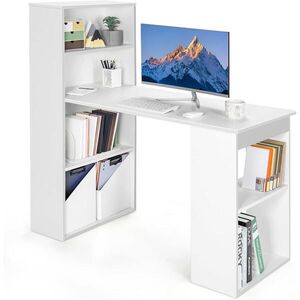 COSTWAY PSACÍ STŮL 120 cm, bílý obraz