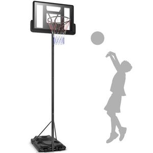 COSTWAY VÝŠKOVĚ NASTAVITELNÝ BASKETBALOVÝ KOŠ Černý obraz