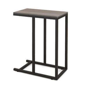 COSTWAY ODKLÁDACÍ STOLEK 64 cm šedý dub obraz