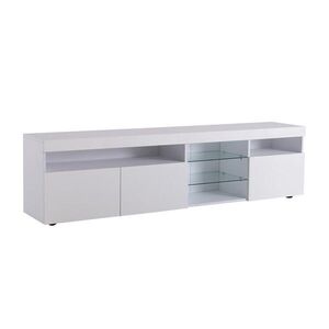 OKWISH TV stolek 180/35/48 cm bílý z MDF s variabilním LED osvětlením obraz