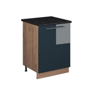 Vicco SPODNÍ SKŘÍŇKA KUCHYŇSKÉ LINKY Fame-Line, Tmavě modrá s vysokým leskem/Zlatý mocný dub, 60 cm 1 dvířka s pracovní deskou obraz