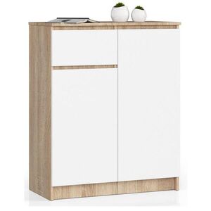RAUMHIRSCH FURNITURE KOMODA dub Sonoma, bílá 99/80/40 obraz